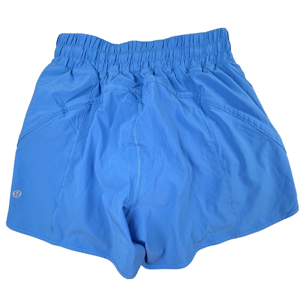 Lululemon Track That Mid-Rise Lined Short 5 Blue Running Shorts LW7CMYS Size 8 - Picture 2 of 8